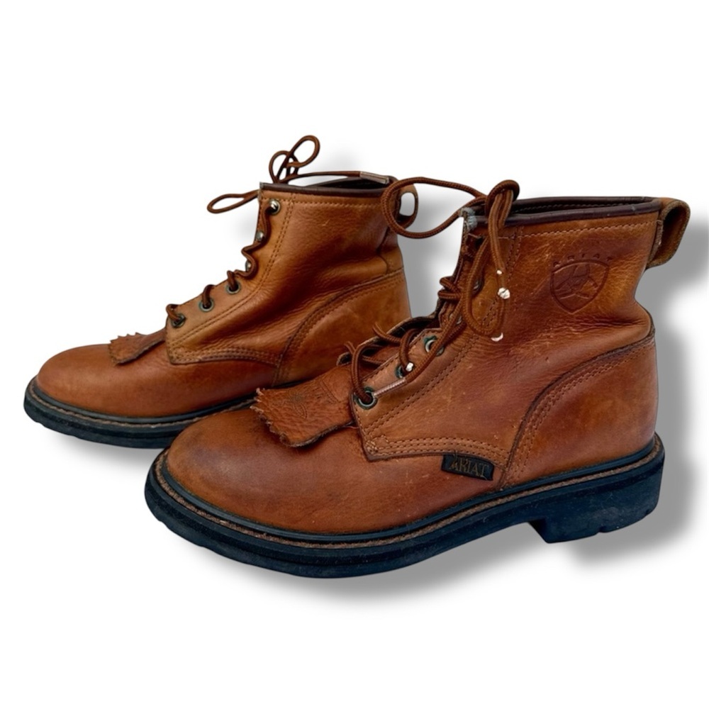 Ariat Brown Leather Heritage Boots - Picture 5 of 7